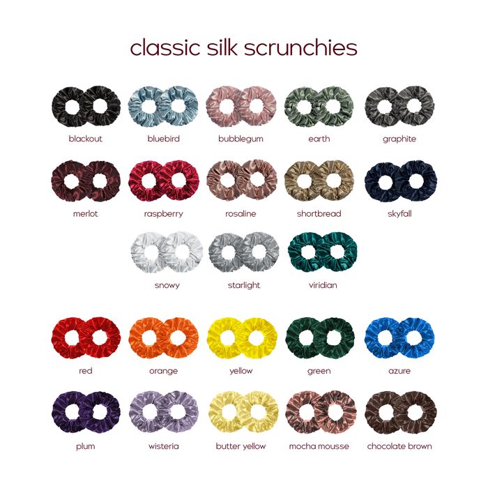 classic silk scrunchies