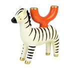 Ceramic Zebra Candle Holder
