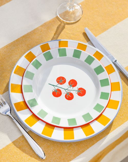 Tomato Enamel Plate