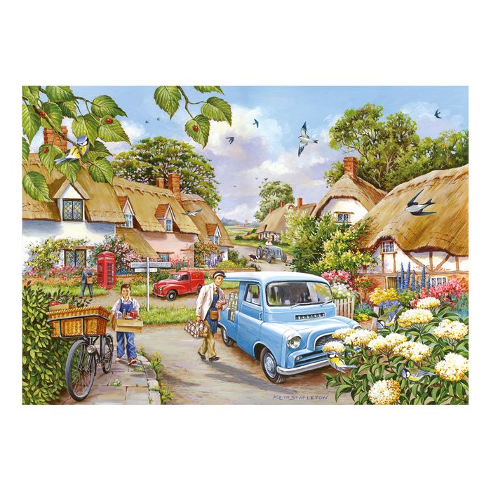 House of Puzzles Village Life-4X 500 Piece Puzzle