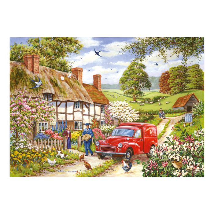 House of Puzzles Village Life-4X 500 Piece Puzzle