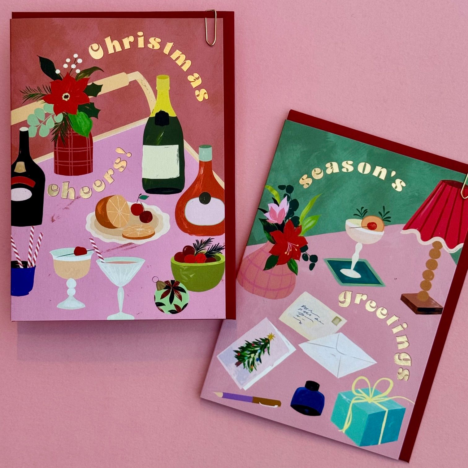 Tablescape Christmas cards