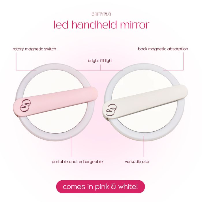 led hand-held mirror