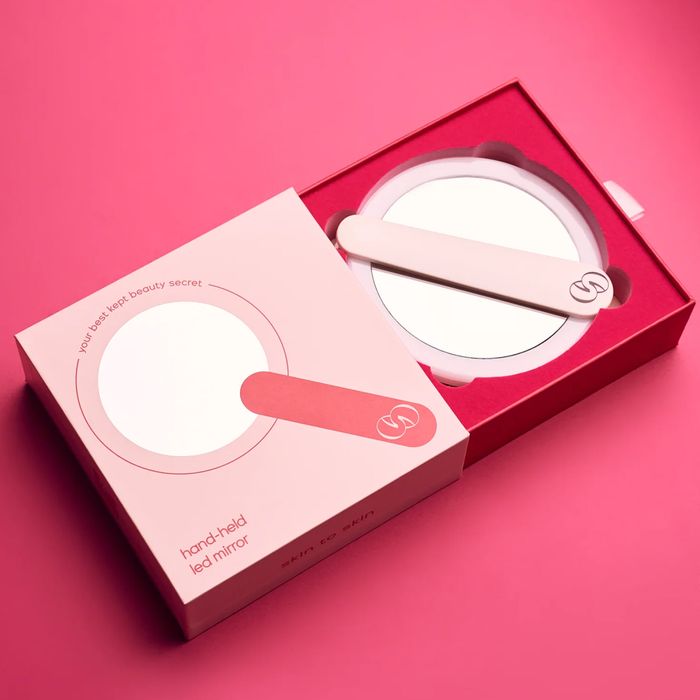 led hand-held mirror