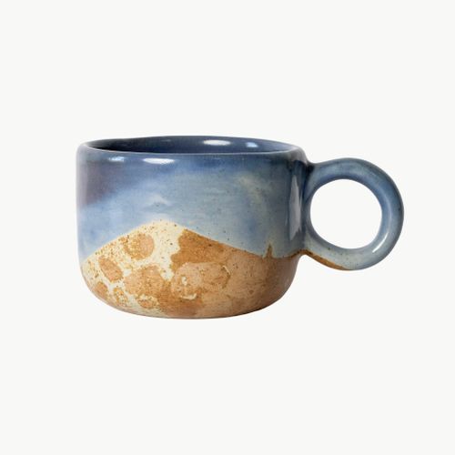 Tavora Mug , Reactive Salt-glaze - Cobalt Blue