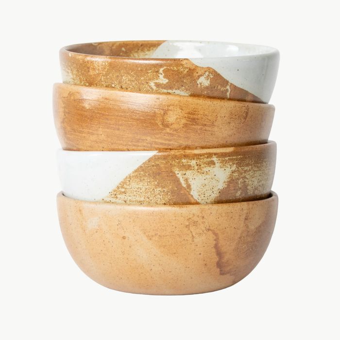 Tavora Cereal Bowl, Reactive Salt-glaze - White