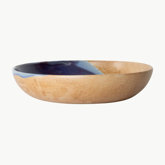 Tavora Pasta Bowl, Reactive Salt-glaze - Cobalt Blue