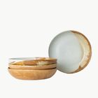Tavora Pasta Bowl, Reactive Salt-glaze - White