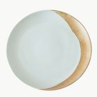 Tavora Dinner Plate, Reactive Salt-glaze - White
