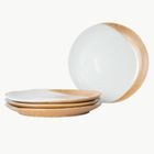 Tavora Dinner Plate, Reactive Salt-glaze - White