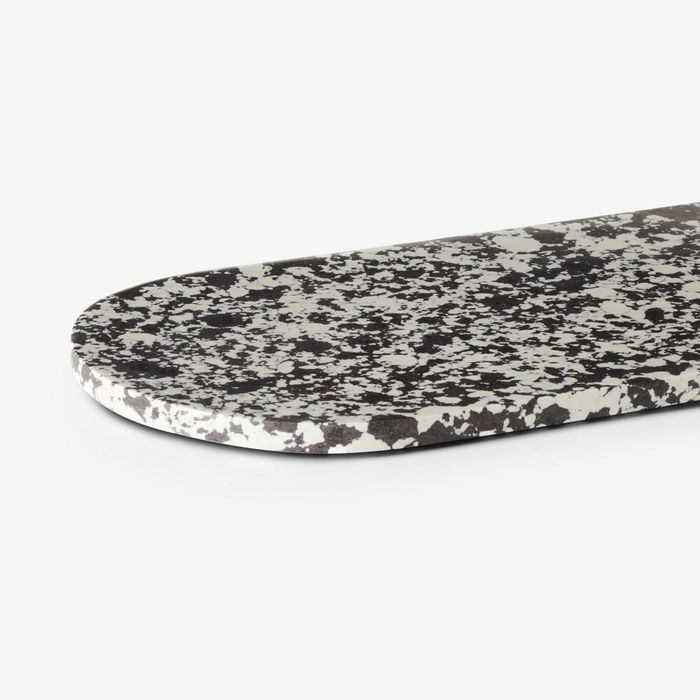 Rock Large Serving Tray, Black and White