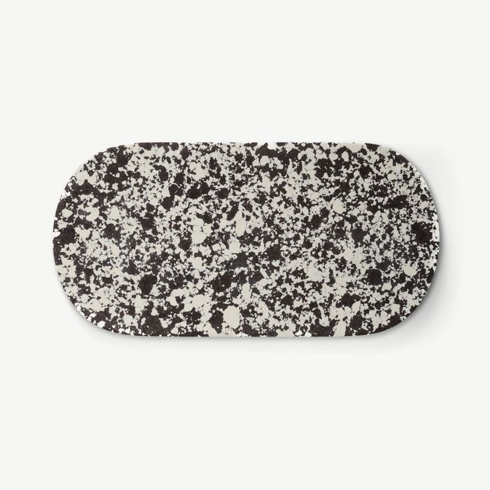 Rock Large Serving Tray, Black and White