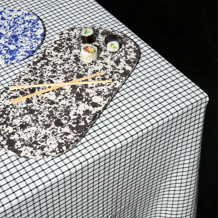 Rock Large Serving Tray, Black and White