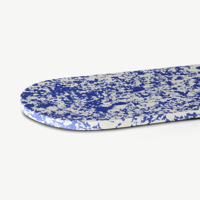 Rock Large Serving Tray, Cobalt Blue and White
