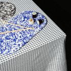 Rock Large Serving Tray, Cobalt Blue and White