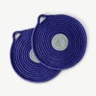 Penn Set of 2 Placemats, Cobalt Blue and Grey