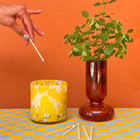 3 Wick Aromatherapy Candles with handblown glass