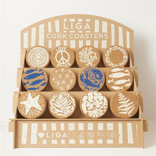 Cork Coaster Display Unit & Cork Coasters