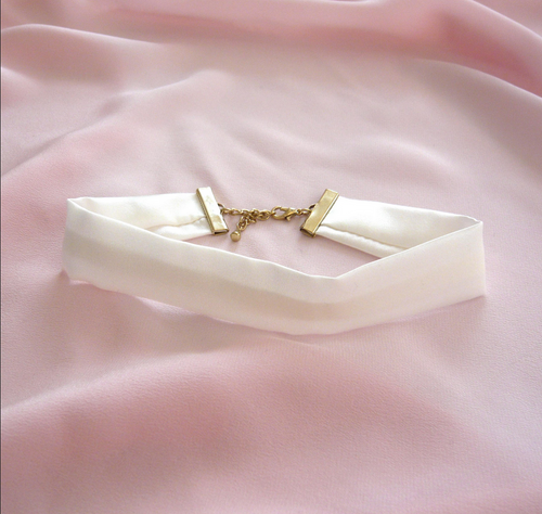 Wide Silk Choker