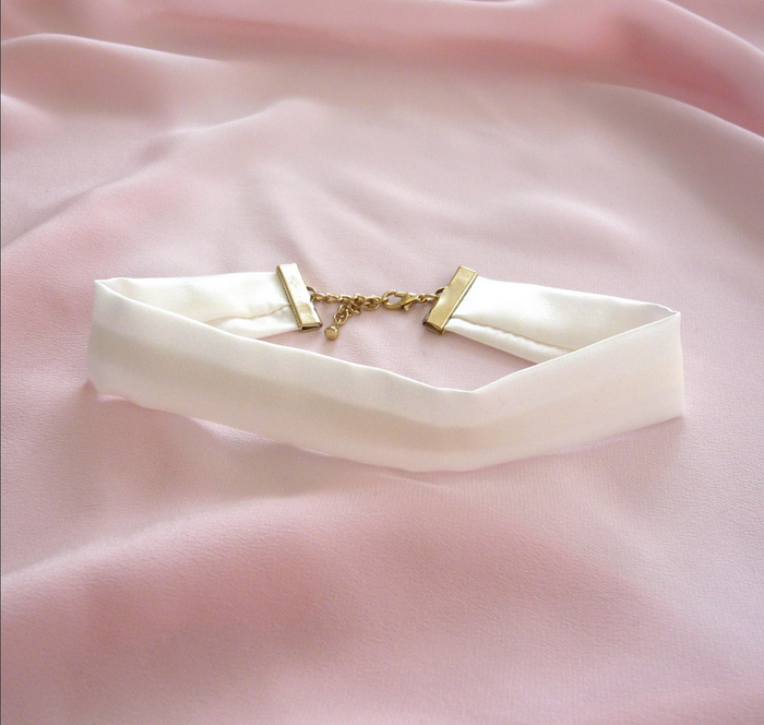 Wide Silk Choker