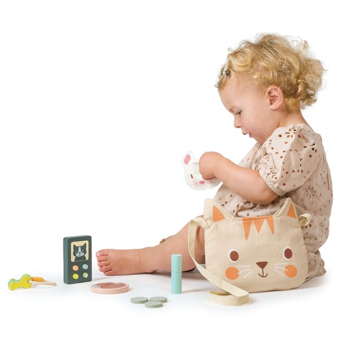 Mentari wooden Toy Kitty's Handbag