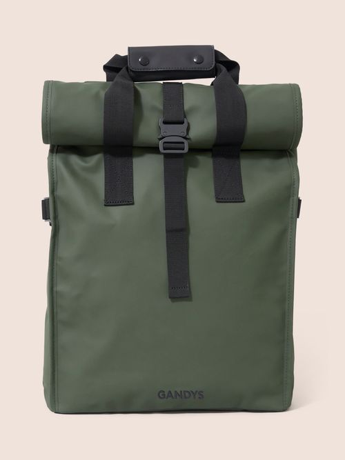 Copenhagen Waterproof Roll Top Backpack in Khaki