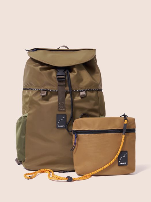 Urban Trek Recycled Modular 3 in 1 Backpack in Khaki