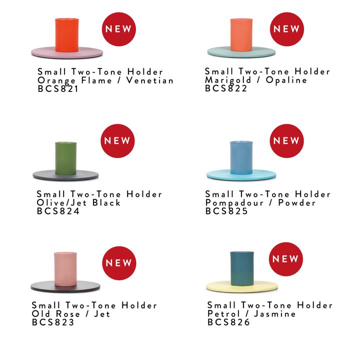 Two-Tone Metal Candleholders