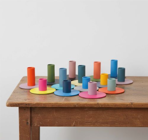 Two-Tone Metal Candleholders