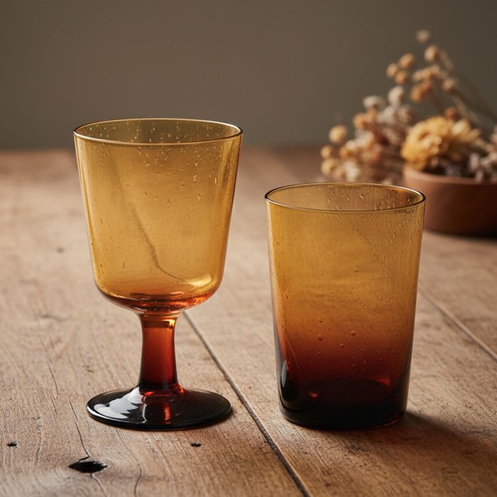 Recycled Glass Tumblers & Wine Glasses