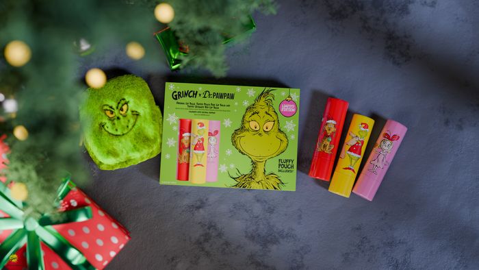 Dr.PAWPAW X The Grinch Original, Peach Pink & Ultimate Red Gift Set