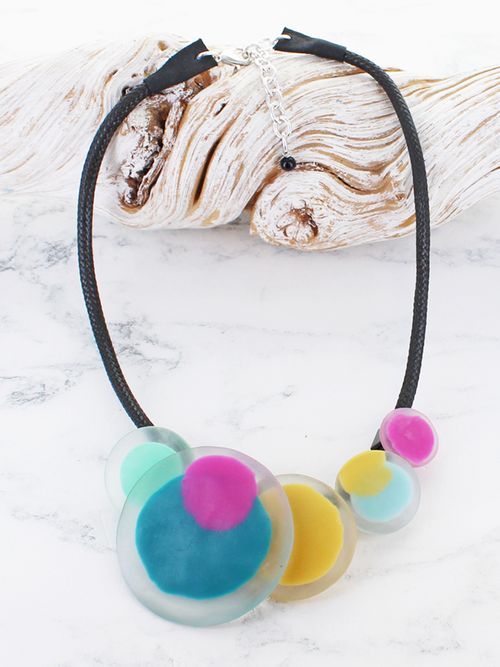 Abstract Resin Necklace
