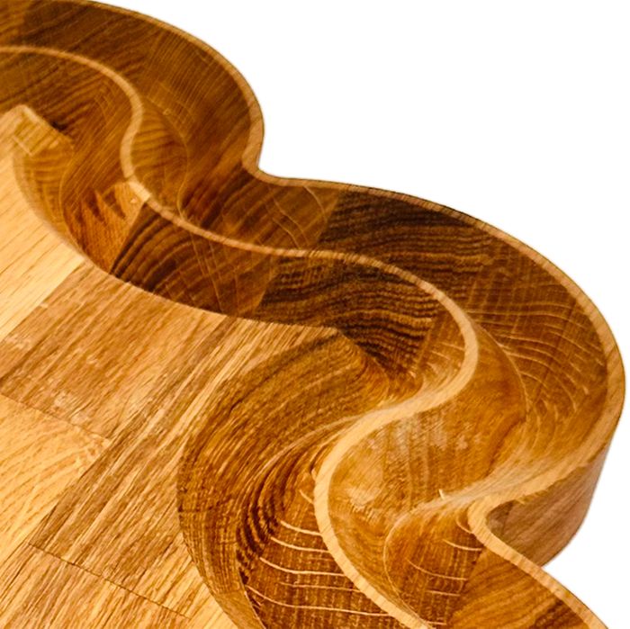 British Handcrafted Flower Oak Sharing Platter