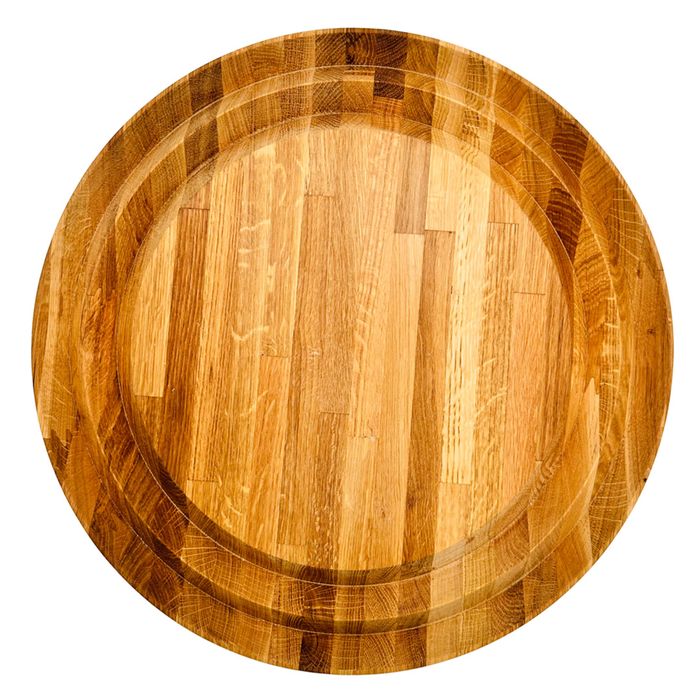 British Handcrafted British Oak Double-Groove Sharing Platter