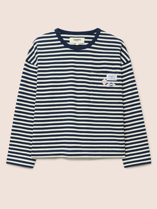 Seine Organic Cotton Classic Long Sleeve Stripe T-Shirt