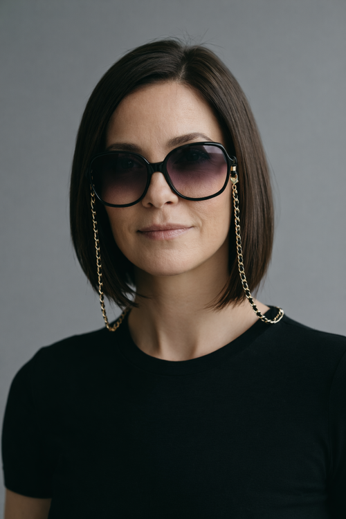 Rosa Black Gold glasses chain RRP £15