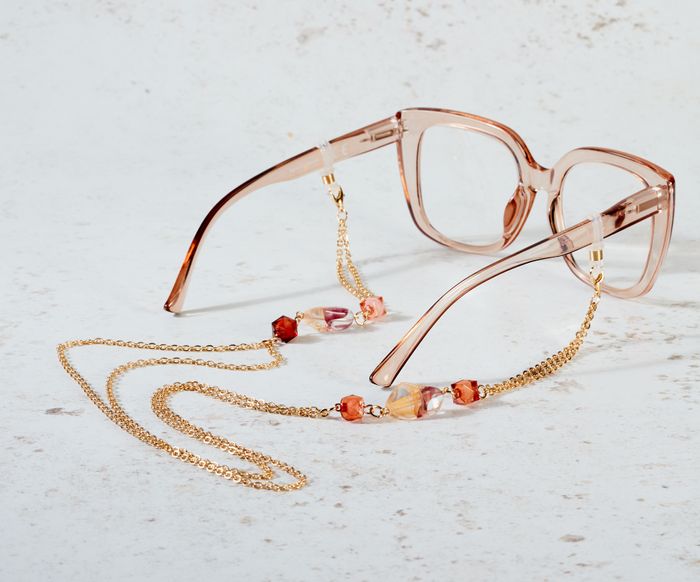 Ana Burnt Orange Gold Glasses Chain RRP £13.00
