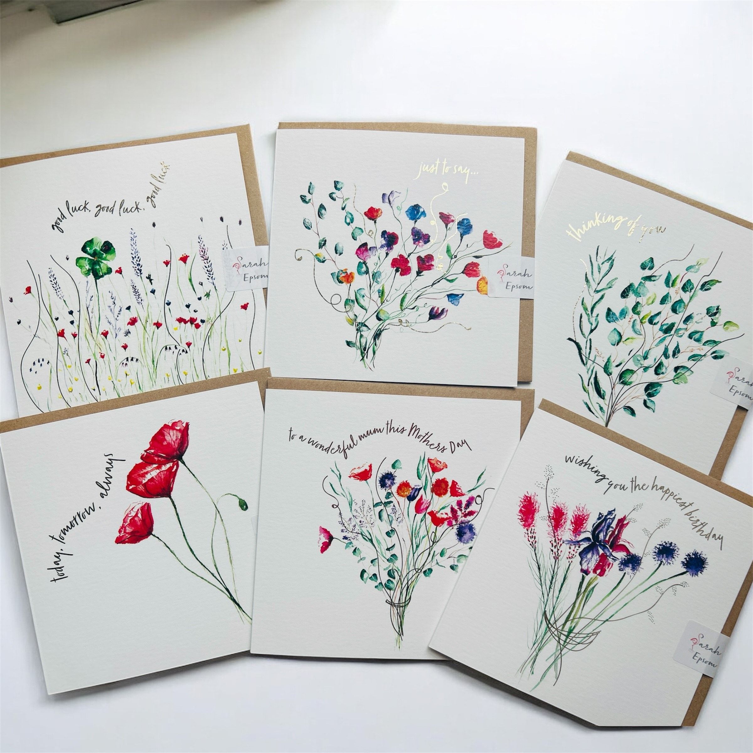 Aura - Floral Occasions -Greeting Card range - by Sarah