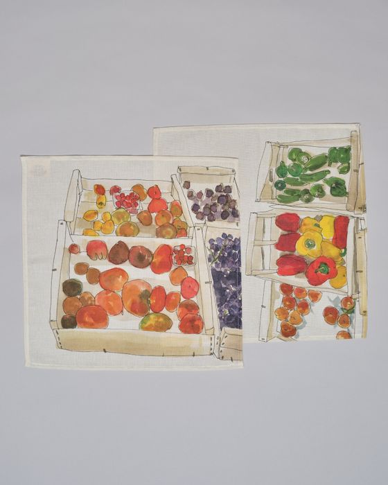 Big Toms, Figs and Grapes & Peaches and Peppers Set of Napkins