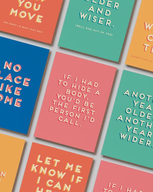 Bold Text Card range
