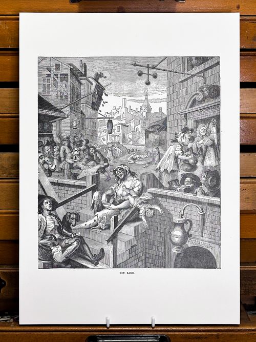 Gin Lane - A3 Letterpress Print