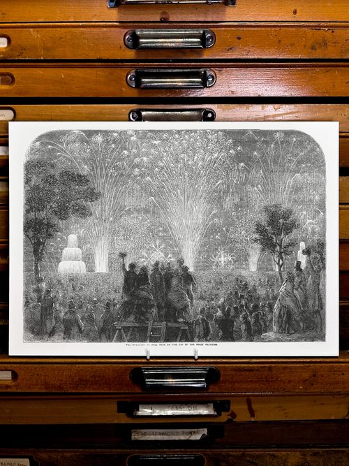 Fireworks - A3 Letterpress Print