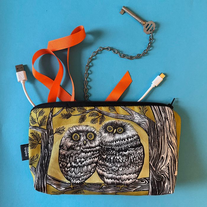 Baby Owl zippered pouch