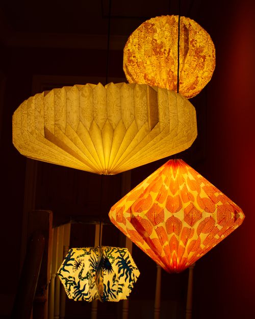 Patterned Origami Paper Lightshades