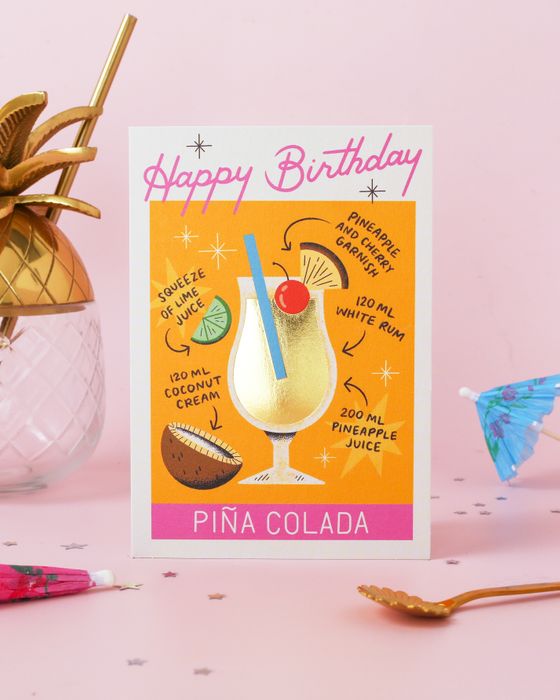 Cocktail Birthday Cards