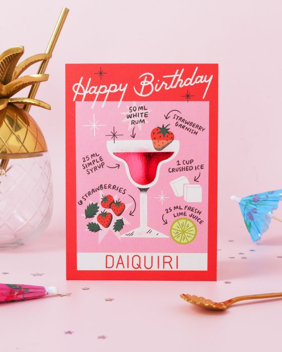 Cocktail Birthday Cards
