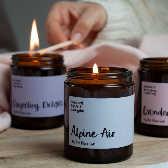 Single Wick Hand Poured Natural-Wax Candles