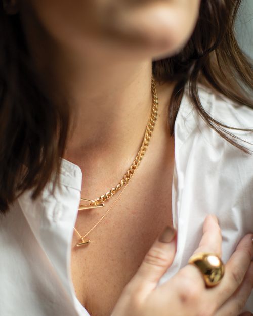 T-Bar Becklace | Gold