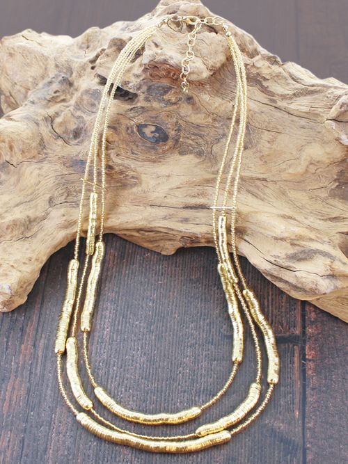 Gold Snake & Chain Necklace