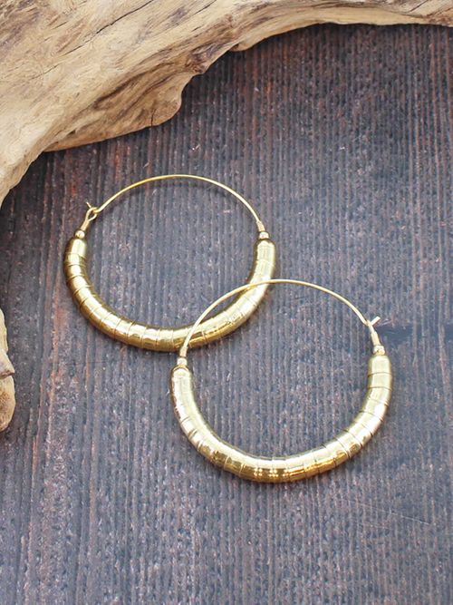 Large Gold Snake Hoops